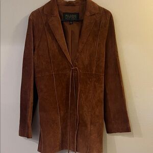 Wilsons Leather Brown Suede Blazer